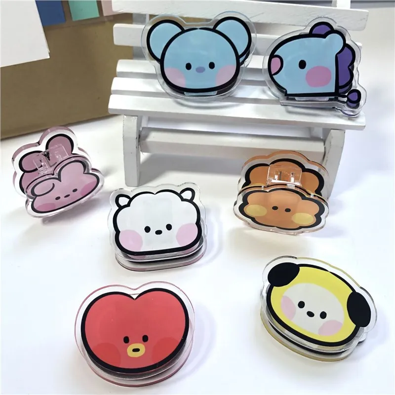 Tippet Line - Милый акриловый зажим для заметок BT21,
