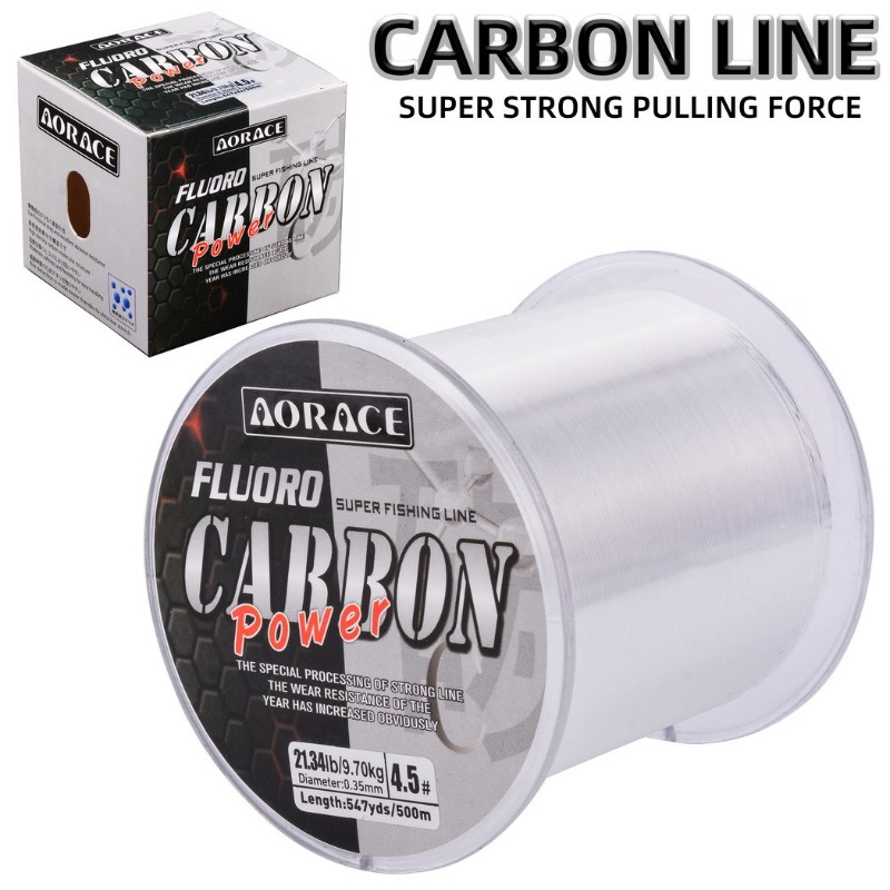 Fluorocarbon Line - Флюорокарбоновая рыболовная леска 500 м, импортная,