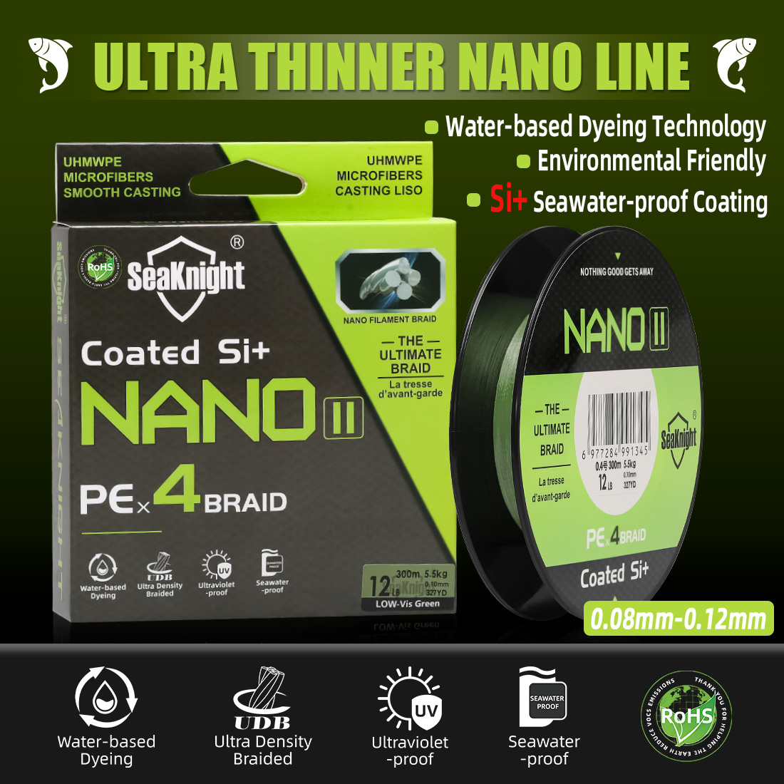 Copolymer Line - Бренд SeaKnight NANO II, серия 300