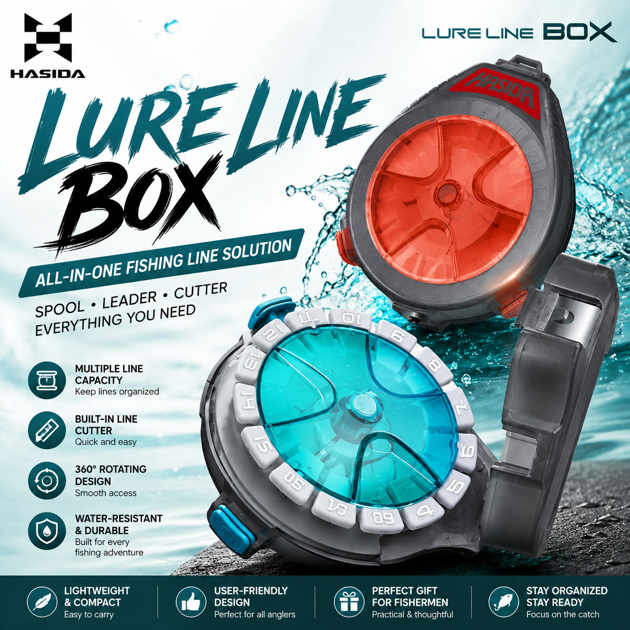 Fishing Line Box - Рыболовный ящик-органайзер HASIDA Sub Line Box