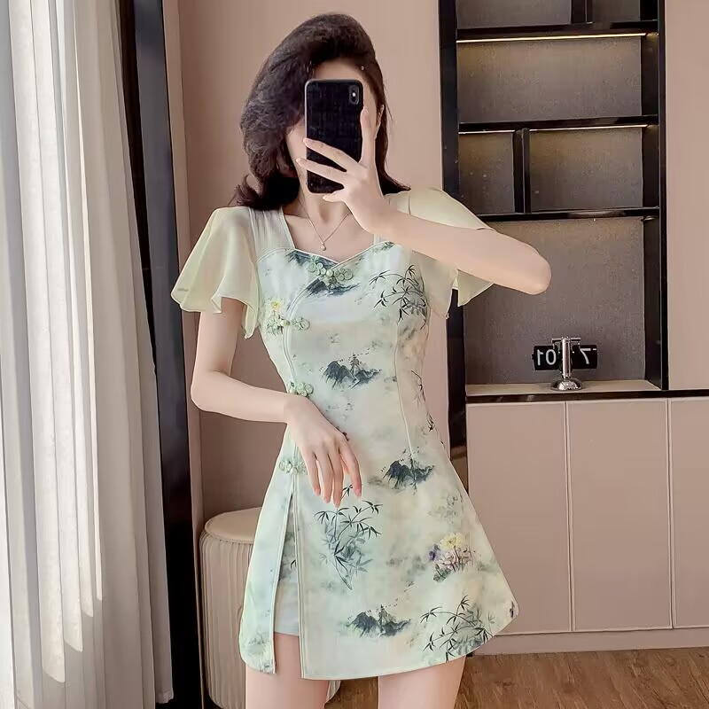 Fly Line - Летний комплект из двух предметов Cheongsam