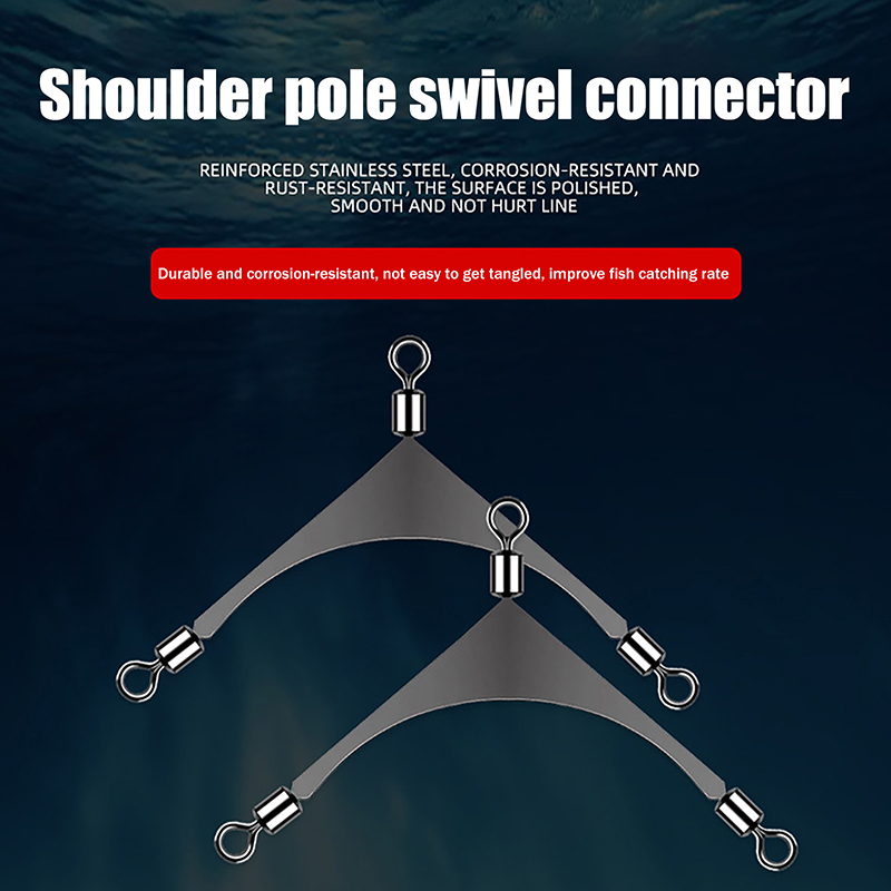 Saltwater Line - 10 шт./лот, 3-сторонний вертлюг, соединитель, рыболовные