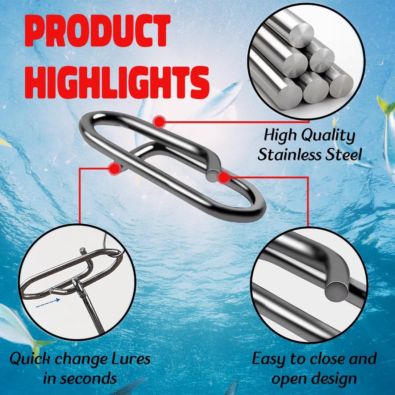 Комплект рыболовных застежек 9 – обзор и цена Saltwater Line